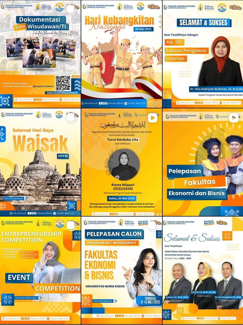 Graphic Designer Instagram Feed Faculty of Economics and Business UMK