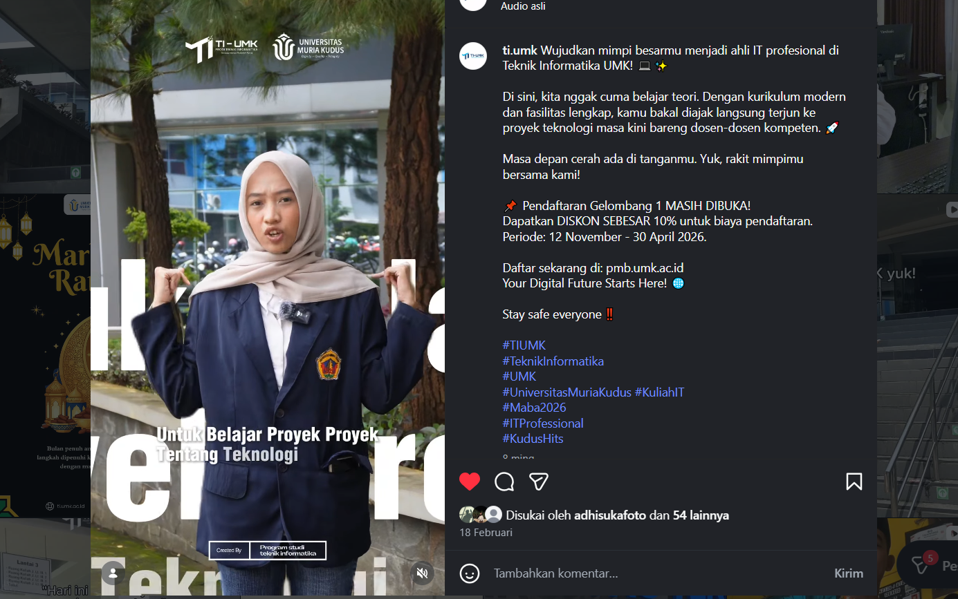 Creative Content & Promotion Team Program Studi Teknik Informatika UMK