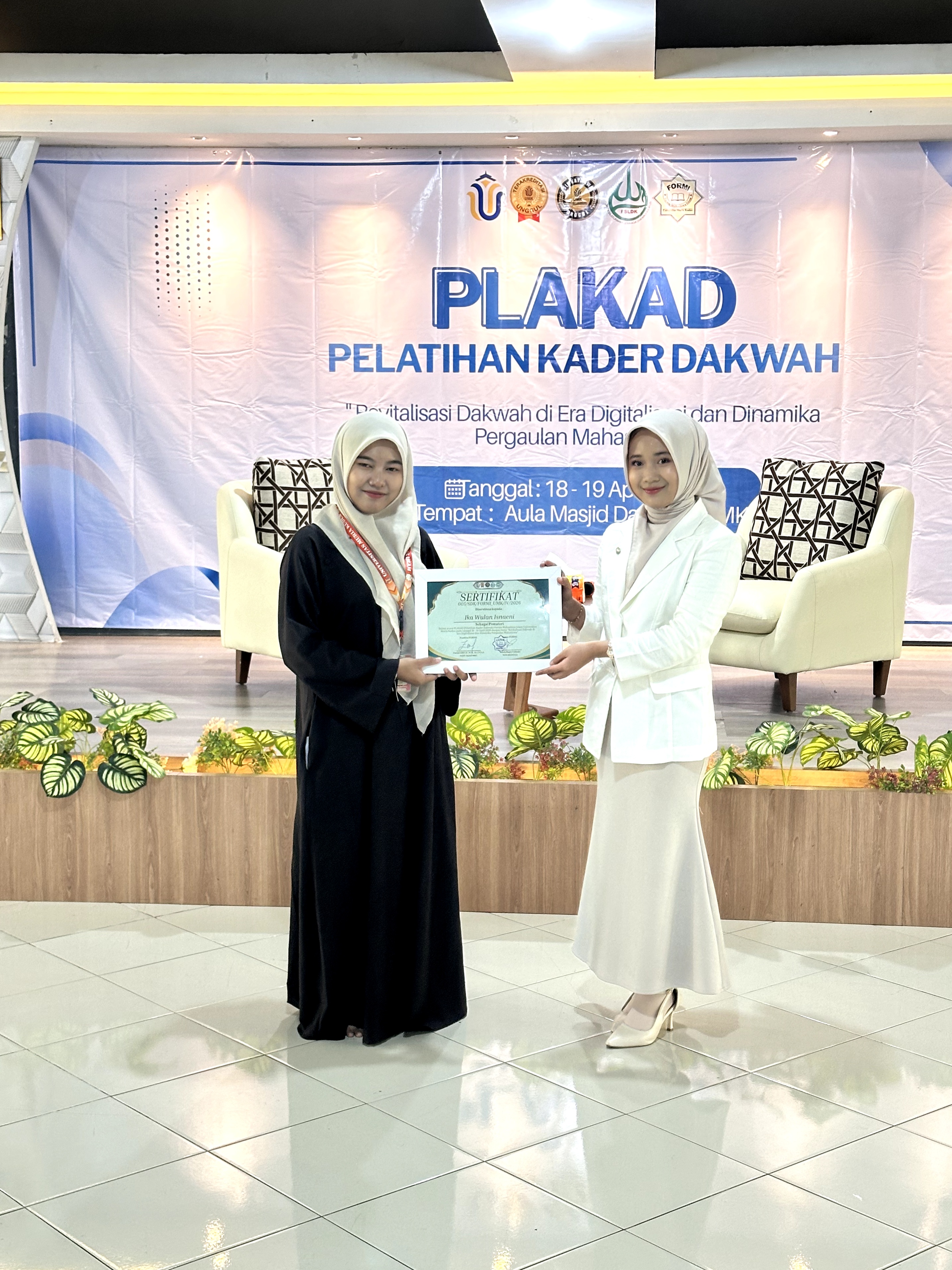 PUBLIC SPEAKER "PELATIHAN KADER DAKWAH"